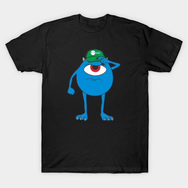 Blue monster cartoon characters T-Shirt by sansan